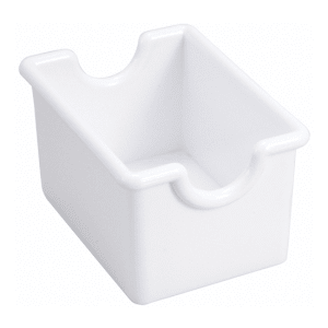 080-PPH1W Rectangular Sugar Caddy - Plastic, White