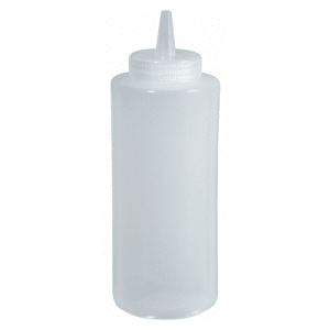 080-PSB08C 8 oz Plastic Squeeze Bottle, Clear