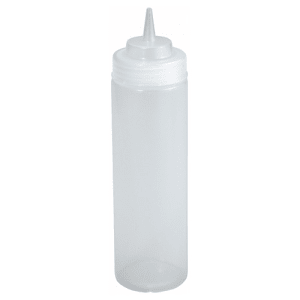 080-PSW12 12 oz Wide Mouth Squeeze Bottle, Plastic, Clear