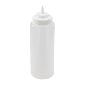 080-PSW32 32 oz Plastic Squeeze Bottle, Wide Mouth, Clear