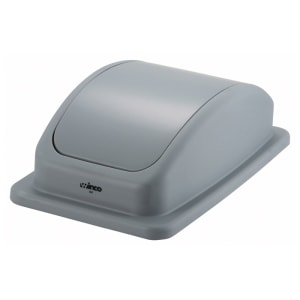 080-PTCL23 Rectangle Dome Trash Can Lid - Plastic, Gray