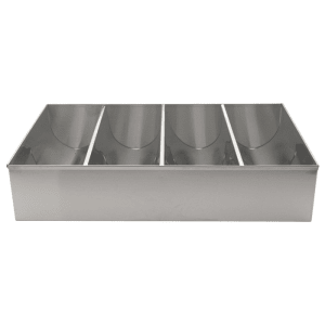 080-SCB4 4 Compartment Cutlery Bin, Stainless