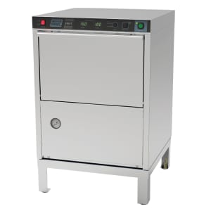 Moyer Diebel 601HRG 208 1 High Temp Rack Undercounter Glass Washer w 25 Racks hr Capacity Built in Booster 208v 1ph Stainless Steel