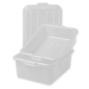 175-1535C05 Food Storage Box Combo - 5" Drain, 7" Box, Snap-On Lid, White