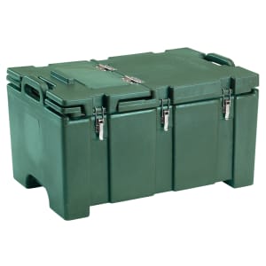 144-100MPCHL519 Camcarriers® Insulated Food Carrier - 40 qt w/ (1) Pan Capacity, Hinged Lid, Green