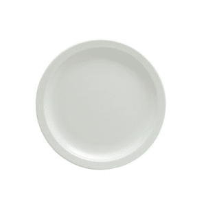 324-F8000000147 10" Round Buffalo Plate - Porcelain, Bright White
