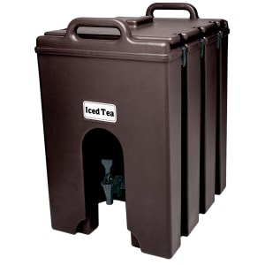 144-1000LCD131 10 gal Camtainer® Insulated Beverage Dispenser, Dark Brown