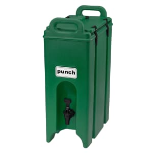 144-500LCD519 5 gal Camtainer® Insulated Beverage Dispenser, Kentucky Green