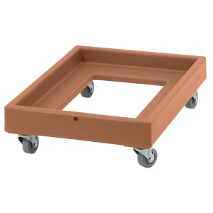 144-CD2028157 Camdolly® for Milk Crates w/ 350 lb Capacity, Coffee Beige