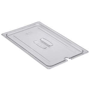 144-10CWCHN135 Camwear Food Pan Cover - Full Size, Notched, Handle, Clear