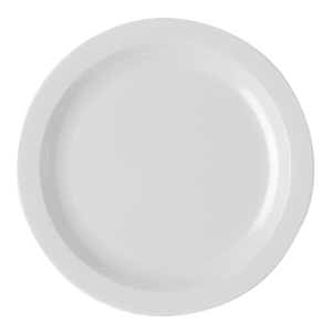 144-10CWNR148 10" Round Plastic Dinner Plate, White
