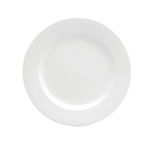324-F9010000151 10 1/2" Round Buffalo Dinner Plate - Porcelain, Cream White
