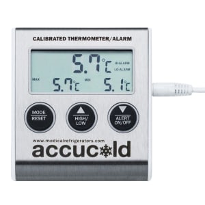 162-ALARMKIT Temperature Alarm for Refrigerators & Freezers - 3" x 2 3/4", Stainless