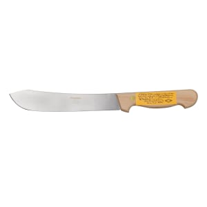 135-04691 8" Butcher Knife w/ Beech Handle, Carbon Steel