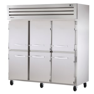 True STA3R-6HS-HC 77 3/4&quot; Three Section Reach In Refrigerator, (6) Left/Right Hinge Solid Doors, 115v