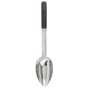 229-AM5343BK 4 oz Stainless Solid Serving Spoon w/ Black Handle
