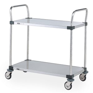 001-MW108 2 Level Stainless Steel Utility Cart w/ 375 lb Capacity