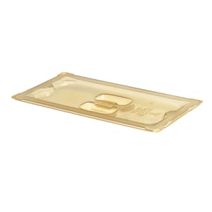 175-33300 1/3 Size High-Heat Solid Food Pan Cover - Amber