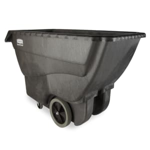 007-101100BK Trash Cart w/ 600 lb Max Load Capacity, Black