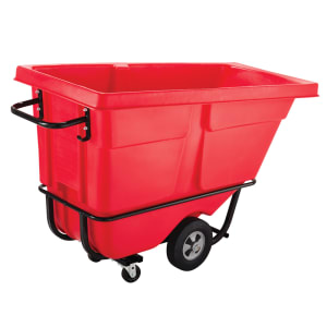 007-FG131500RED 1 cu yd Trash Cart w/ 1250 lb Capacity, Red