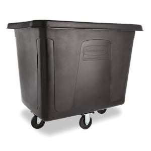 007-FG461600BLA Trash Cart w/ 500 lb Capacity, Black