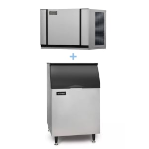 159-CIM0430HAB55PS 435 lb Elevation Series™ Half Cube Ice Machine w/ Bin - 510 lb Storage, Air Cooled, 115v