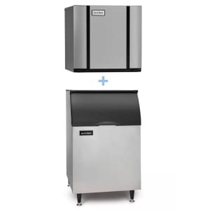 159-CIM0836FAB55PS 896 lb Elevation Series™ Full Cube Ice Machine w/ Bin - 510 lb Storage, Air Cooled, 208-230v