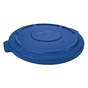 007-1779733 Round Flat Trash Can Lid - Plastic, Blue