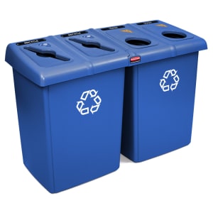 007-1792372 92 gal Multiple Material Recycle Bin - Indoor, Multiple Sections