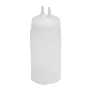 175-231613 16 oz Twin Tip Squeeze Bottle - Wide Mouth, Clear