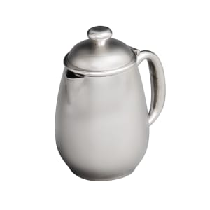175-46598 12 oz Orion® Creamer with Cover - Mirrored Stainless Steel, Silver