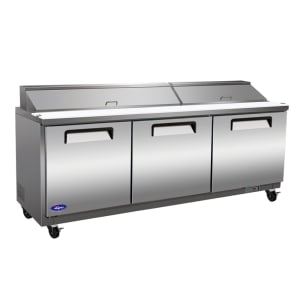 Valpro VP72S-HC 72&quot; Dual Sided Sandwich/Salad Prep Table w/ Refrigerated Base, 115v