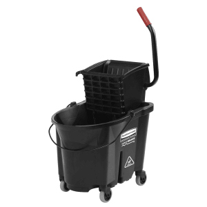 007-1863896 35 qt Mop Bucket Combo - Side Press Wringer, Plastic, Black