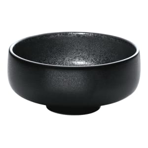 024-701350891021090 4 1/10 oz Round Dip Dish - Stoneware, Playground, Black