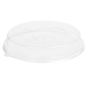 957-42RBL 8" Round Disposable Dome Lid for Round Bowls - PETE Plastic, Clear