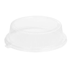 957-9209L 9" Round Plate Dome - PETE Plastic, Clear