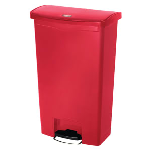 007-1883564 8 gal Rectangle Plastic Step Trash Can, 16 47/64" L x 10 21/32" W x 21 7/64...