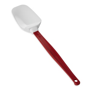 007-1967 13 1/2" Spoon Scraper Spatula - Red Handle