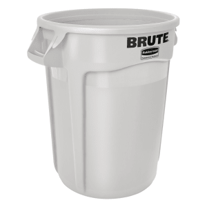 007-2632W 32 gallon Brute Trash Can - Plastic, Round, Food Rated