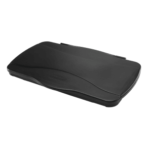 007-2674 Rectangle Flat Top Trash Can Lid - Plastic, Black
