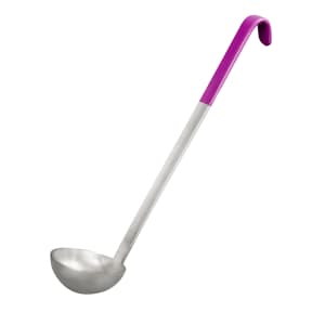 175-4980480 4 oz Jacob's Pride® Collection Ladle - Stainless Steel, Purple Kool-Touch® Handle
