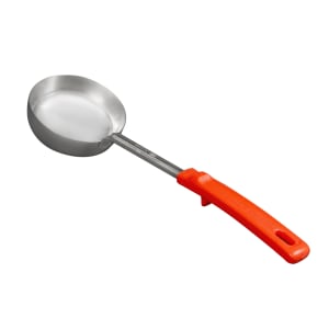 175-62182 8 oz Solid Spoodle - Orange Poly Handle, Stainless