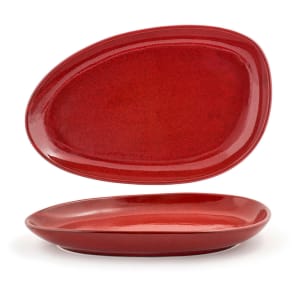 872-SPT056RDP20 Oval Kiln® Plate - 14" x 9", Porcelain, Chili