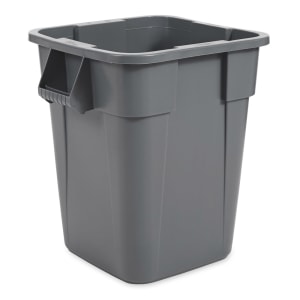 007-3536G 40 gallon Brute Trash Can - Plastic, Square, Built-in Handles