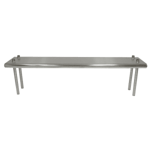 009-TS1260 Table Mount Shelf - Single Deck, 60" x 12", 18 ga 430 Stainless