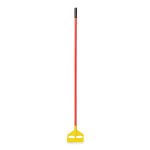 007-H14600RD00 60" Invader Wet Mop Handle - 1" Headbands, Plastic, Yellow/Red