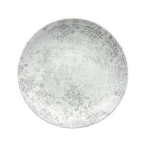 024-933122163071 7 7/8" Round Shabby Chic Plate - Coupe, Porcelain, Structure Gray