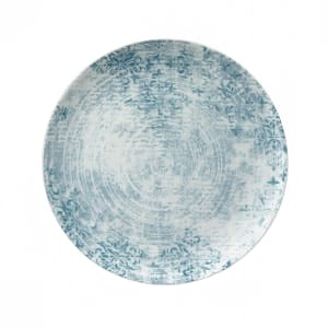 024-933122163073 7 7/8" Round Shabby Chic Plate - Coupe, Porcelain, Structure Blue