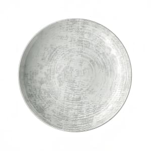 024-933122863070 11" Round Shabby Chic Plate - Coupe, Porcelain, Structure Gray