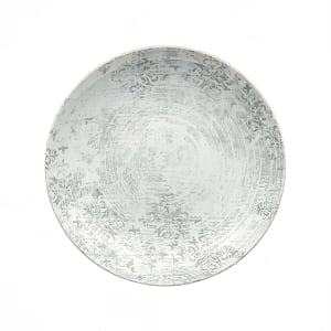 024-933122863071 11" Round Shabby Chic Plate - Coupe, Porcelain, Structure Gray